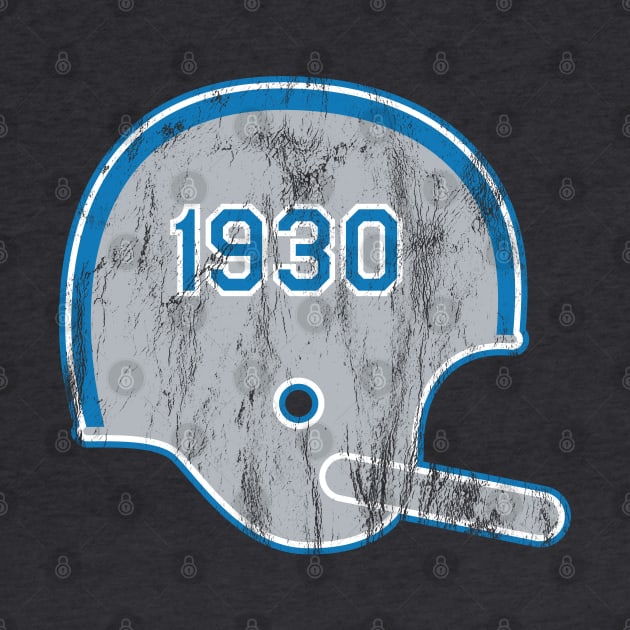 Detroit Lions Year Founded Vintage Helmet by Rad Love